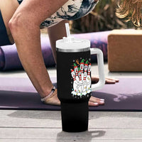 Funny Scared Cartoon Christmas Bowling Pins Tumbler With Handle - Wonder Print Shop