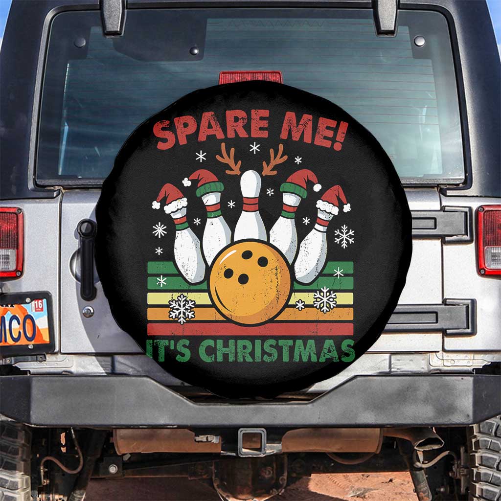 Funny Christmas Bowling Spare Tire Cover Spare Me Its Xmas Festive Holiday - Wonder Print Shop