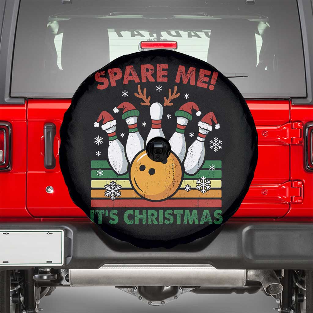 Funny Christmas Bowling Spare Tire Cover Spare Me Its Xmas Festive Holiday - Wonder Print Shop