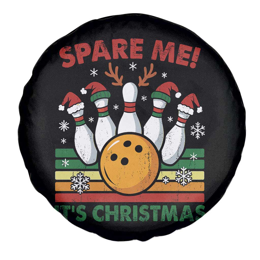 Funny Christmas Bowling Spare Tire Cover Spare Me Its Xmas Festive Holiday - Wonder Print Shop