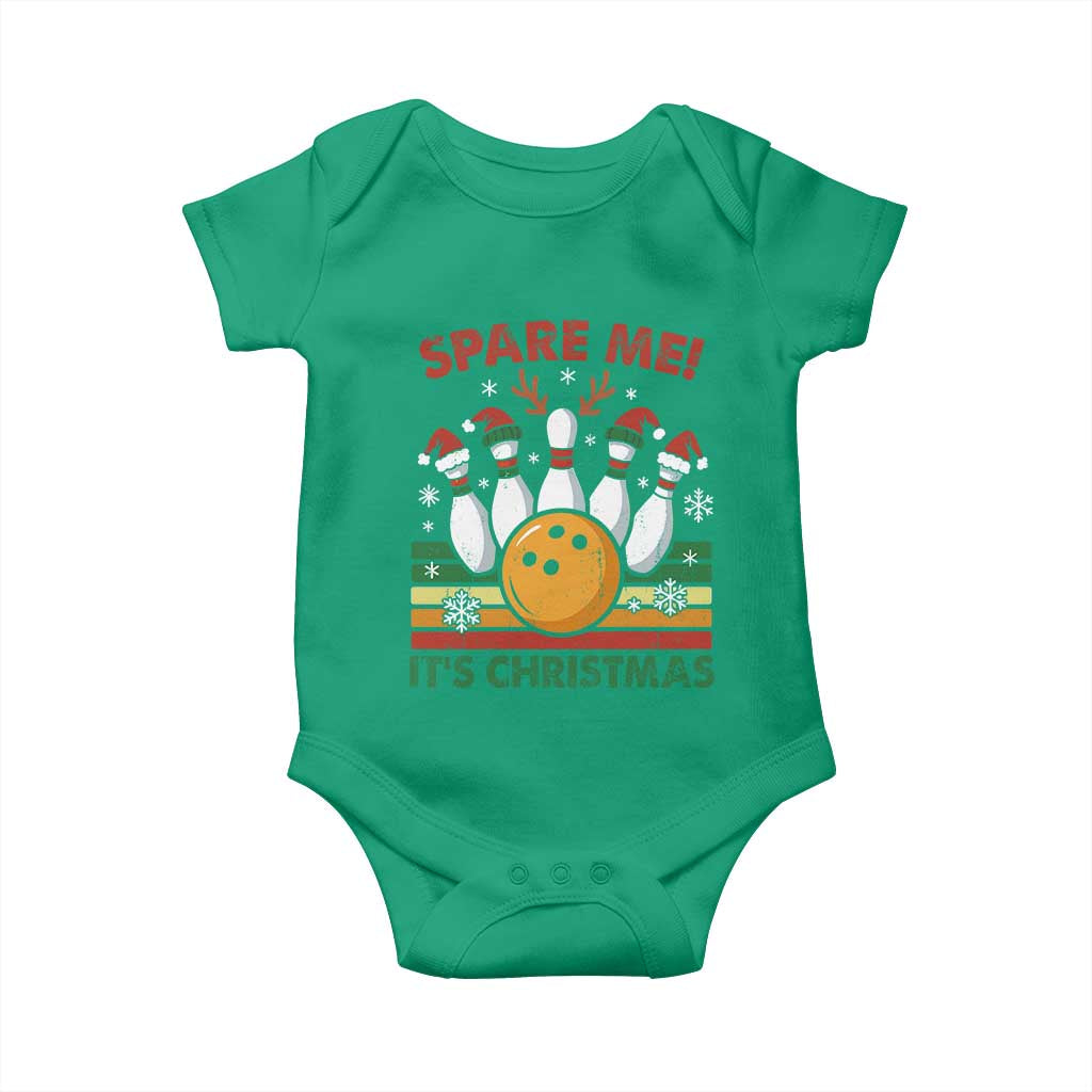 Funny Christmas Bowling Baby Onesie Spare Me Its Xmas Festive Holiday - Wonder Print Shop