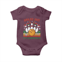 Funny Christmas Bowling Baby Onesie Spare Me Its Xmas Festive Holiday - Wonder Print Shop