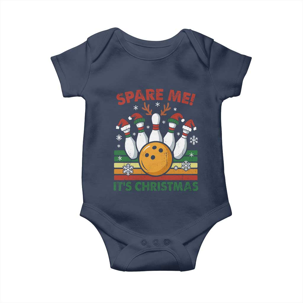 Funny Christmas Bowling Baby Onesie Spare Me Its Xmas Festive Holiday - Wonder Print Shop