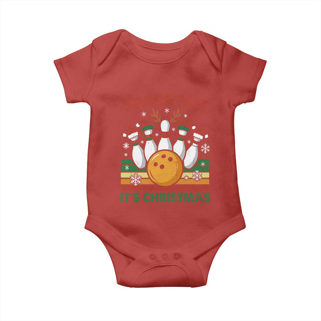 Funny Christmas Bowling Baby Onesie Spare Me Its Xmas Festive Holiday - Wonder Print Shop