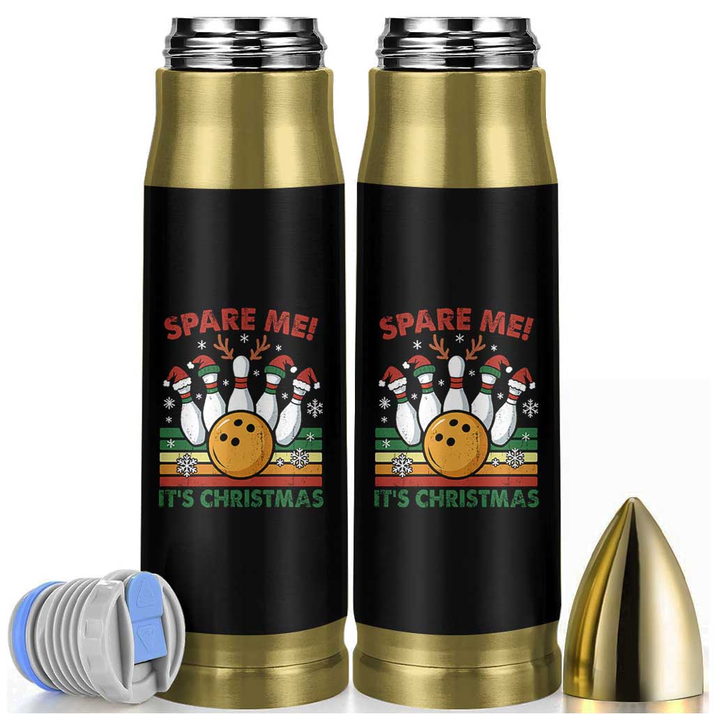 Funny Christmas Bowling Bullet Tumbler Spare Me Its Xmas Festive Holiday - Wonder Print Shop