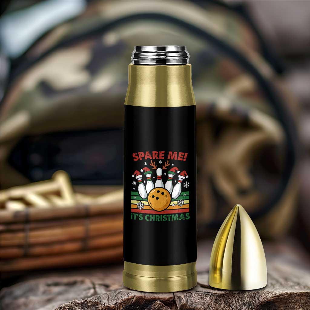 Funny Christmas Bowling Bullet Tumbler Spare Me Its Xmas Festive Holiday - Wonder Print Shop