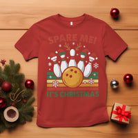 Funny Christmas Bowling T Shirt Spare Me Its Xmas Festive Holiday - Wonder Print Shop