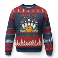 Funny Xmas Bowling Ugly Christmas Sweater Spare Me Its Xmas Festive Holiday - undefined