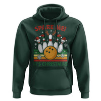 Funny Christmas Bowling Hoodie Spare Me Its Xmas Festive Holiday - Wonder Print Shop