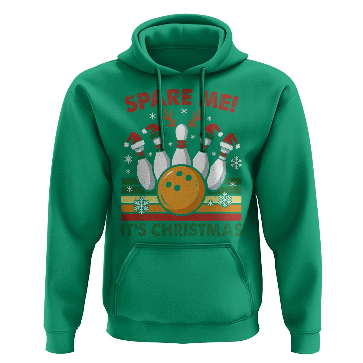 Funny Christmas Bowling Hoodie Spare Me Its Xmas Festive Holiday - Wonder Print Shop