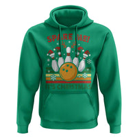 Funny Christmas Bowling Hoodie Spare Me Its Xmas Festive Holiday - Wonder Print Shop