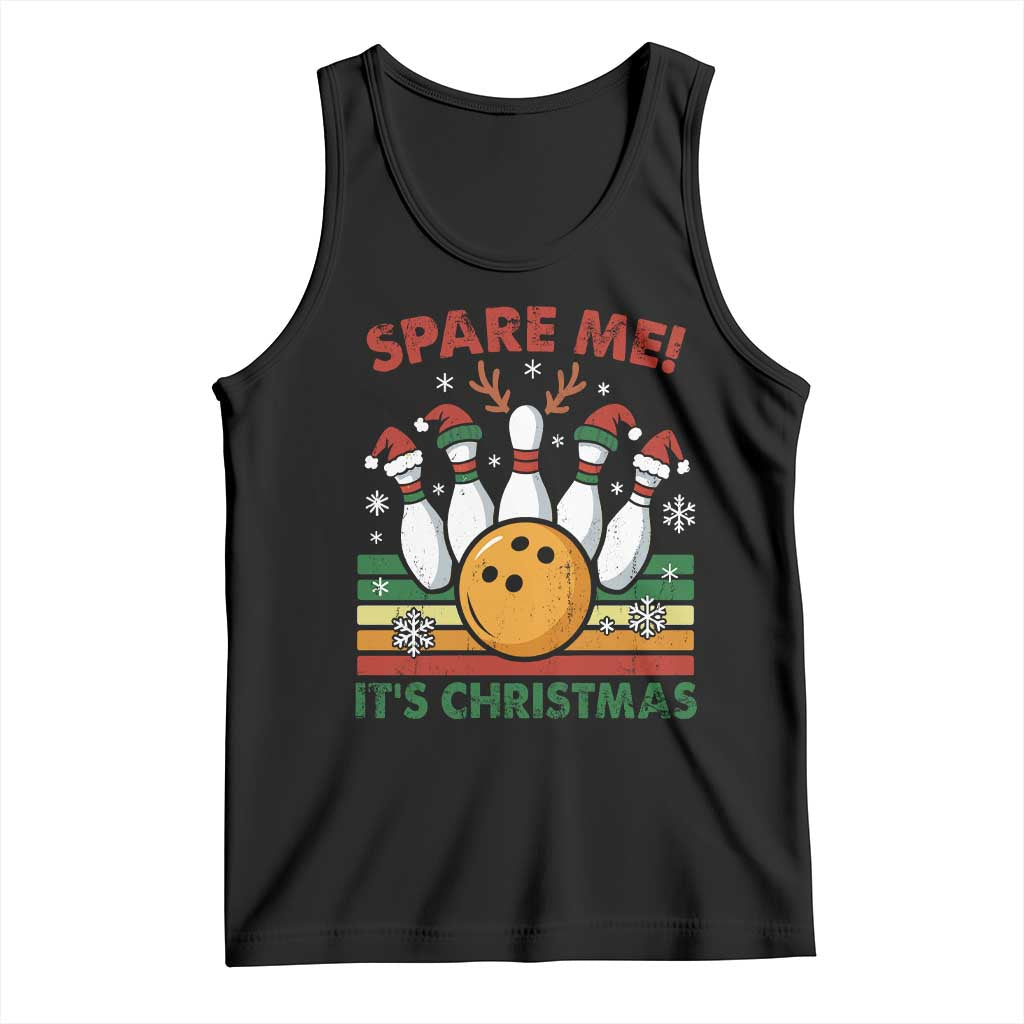 Funny Christmas Bowling Tank Top Spare Me Its Xmas Festive Holiday - Wonder Print Shop