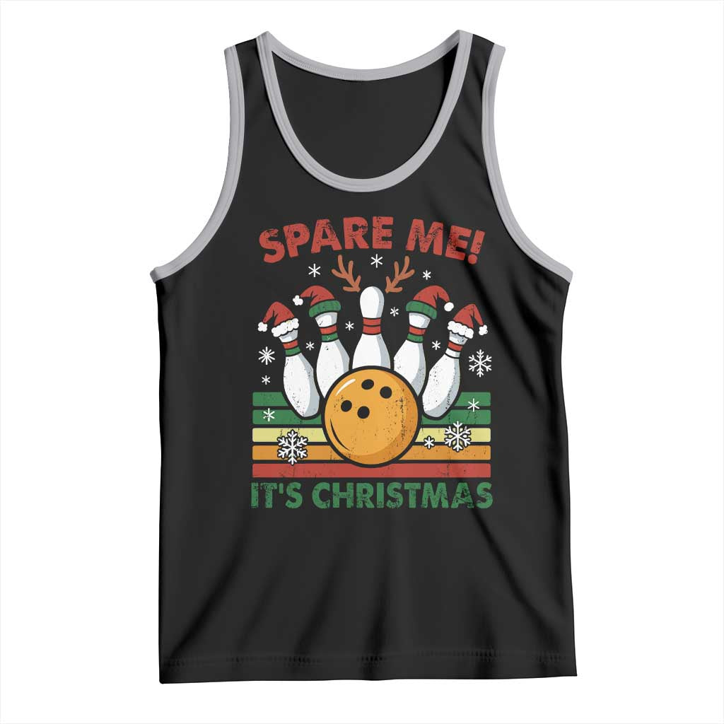 Funny Christmas Bowling Tank Top Spare Me Its Xmas Festive Holiday - Wonder Print Shop