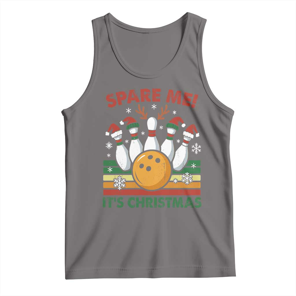Funny Christmas Bowling Tank Top Spare Me Its Xmas Festive Holiday - Wonder Print Shop
