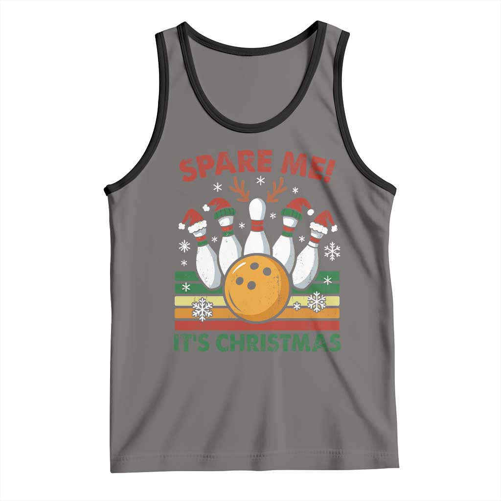 Funny Christmas Bowling Tank Top Spare Me Its Xmas Festive Holiday - Wonder Print Shop