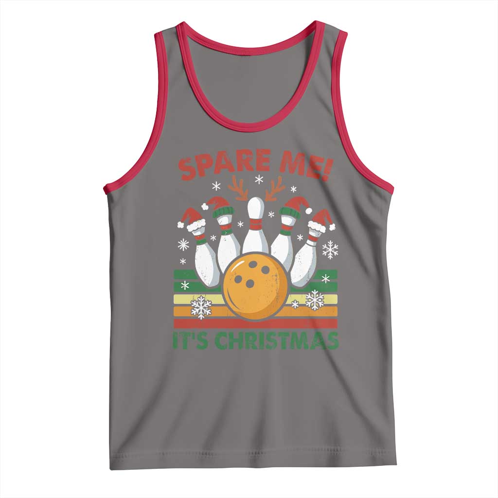 Funny Christmas Bowling Tank Top Spare Me Its Xmas Festive Holiday - Wonder Print Shop