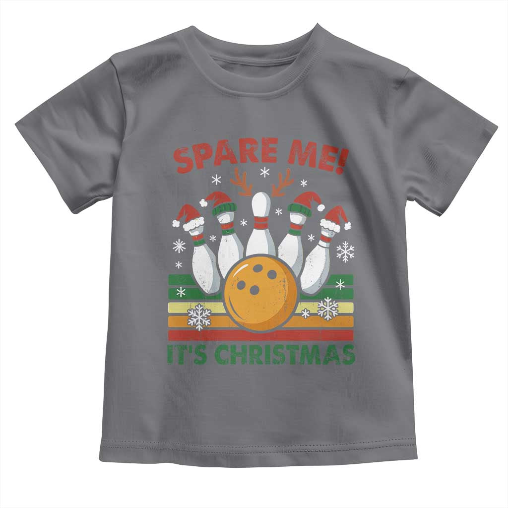 Funny Christmas Bowling Toddler T Shirt Spare Me Its Xmas Festive Holiday - Wonder Print Shop
