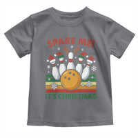 Funny Christmas Bowling Toddler T Shirt Spare Me Its Xmas Festive Holiday - Wonder Print Shop