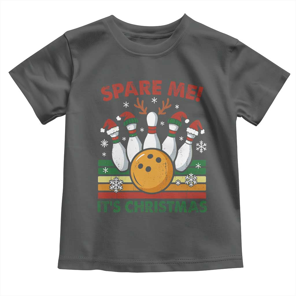 Funny Christmas Bowling Toddler T Shirt Spare Me Its Xmas Festive Holiday - Wonder Print Shop