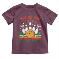 Funny Christmas Bowling Toddler T Shirt Spare Me Its Xmas Festive Holiday - Wonder Print Shop