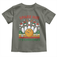 Funny Christmas Bowling Toddler T Shirt Spare Me Its Xmas Festive Holiday - Wonder Print Shop