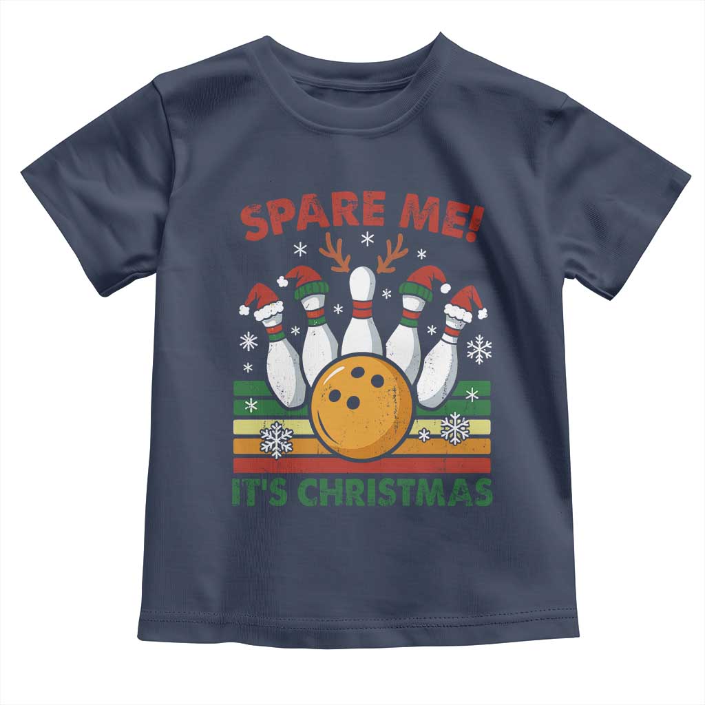 Funny Christmas Bowling Toddler T Shirt Spare Me Its Xmas Festive Holiday - Wonder Print Shop