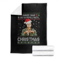 Funny Christmas Office Movie Throw Blanket Yankee Swap Is Like Machiavelli Meets Christmas - Wonder Print Shop