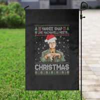 Funny Christmas Office Movie Garden Flag Yankee Swap Is Like Machiavelli Meets Christmas - Wonder Print Shop