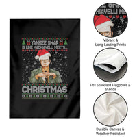 Funny Christmas Office Movie Garden Flag Yankee Swap Is Like Machiavelli Meets Christmas - Wonder Print Shop