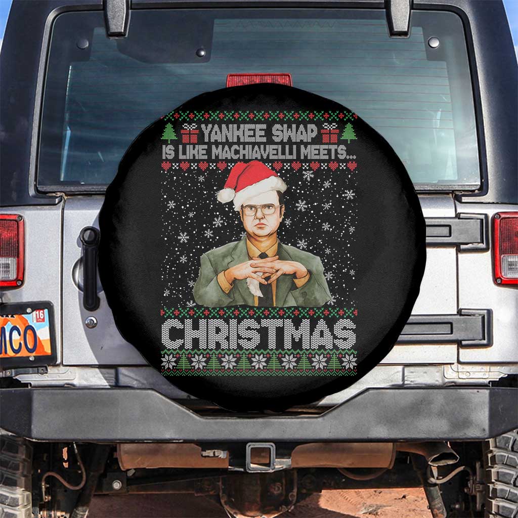 Funny Christmas Office Movie Spare Tire Cover Yankee Swap Is Like Machiavelli Meets Christmas - Wonder Print Shop