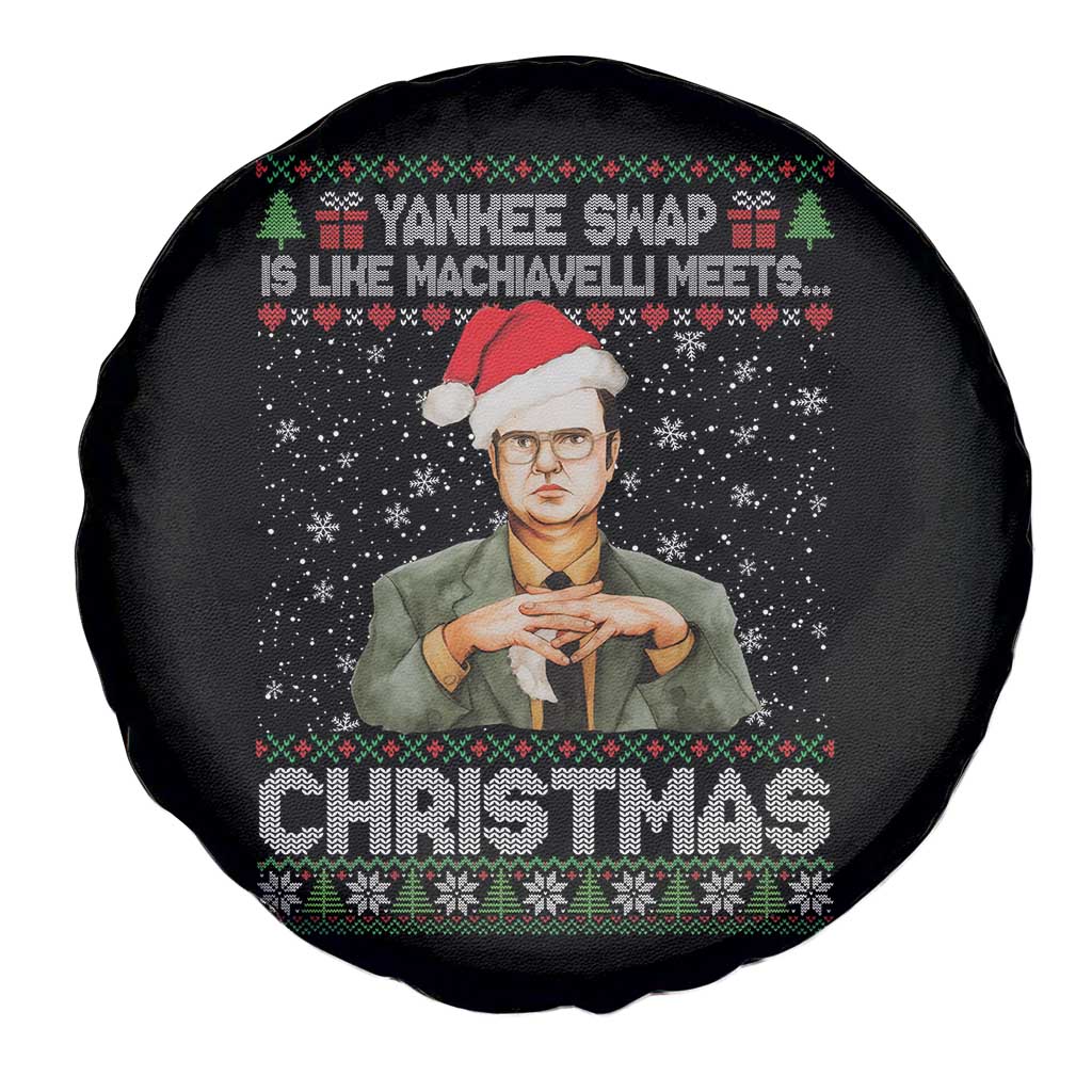 Funny Christmas Office Movie Spare Tire Cover Yankee Swap Is Like Machiavelli Meets Christmas - Wonder Print Shop