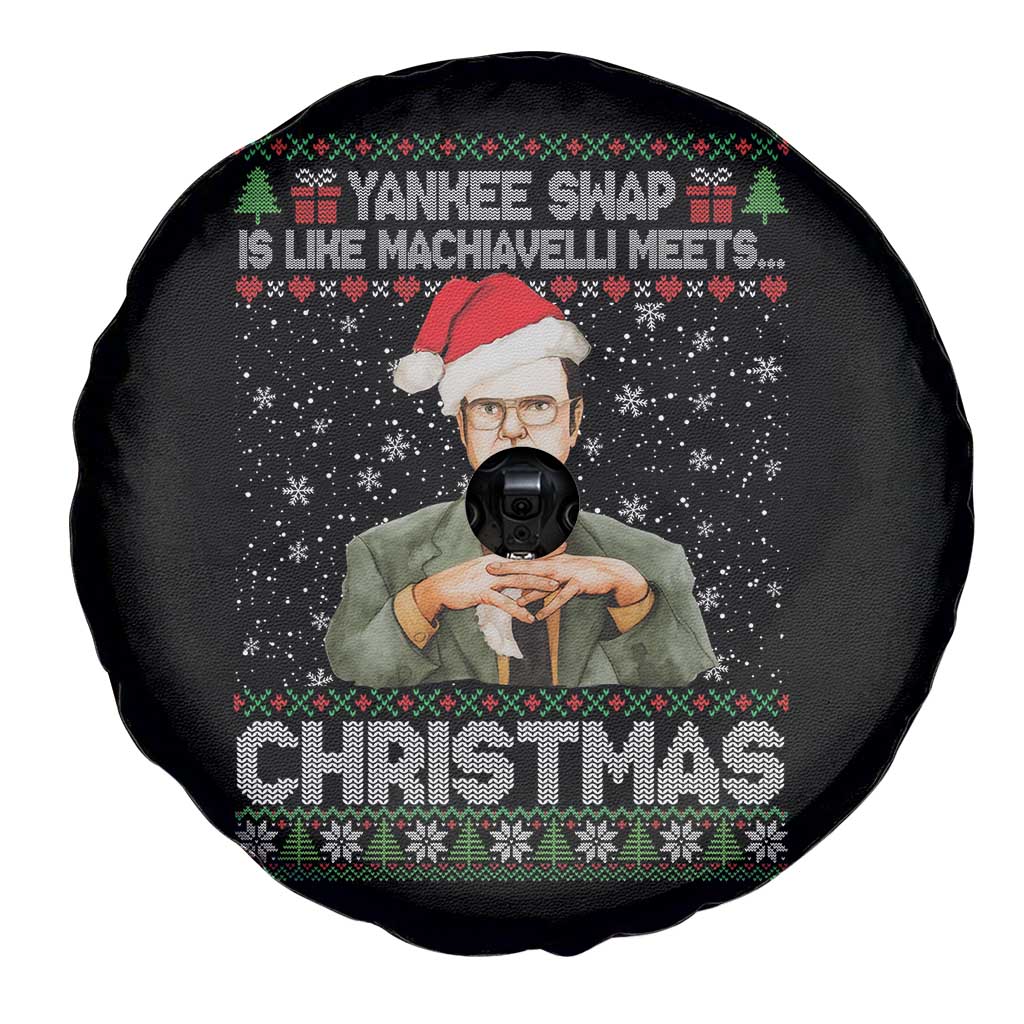 Funny Christmas Office Movie Spare Tire Cover Yankee Swap Is Like Machiavelli Meets Christmas - Wonder Print Shop