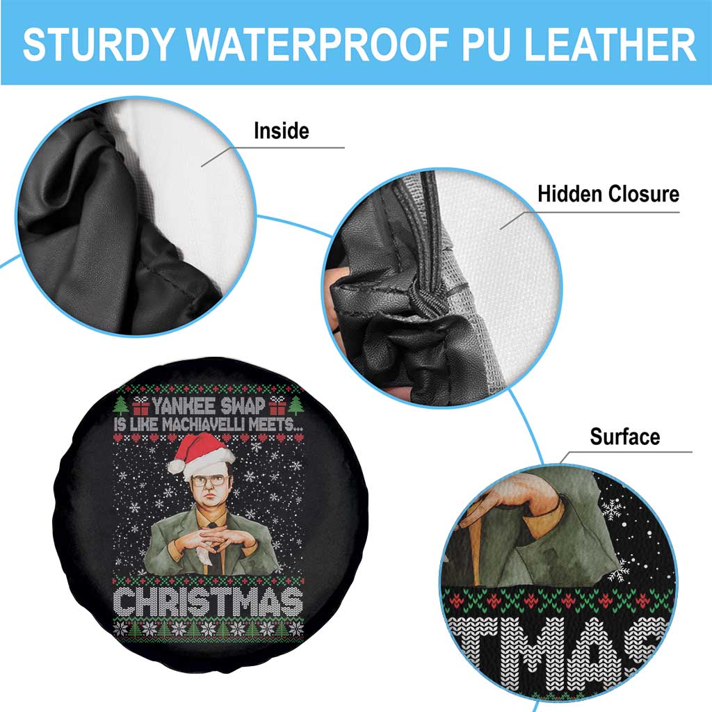 Funny Christmas Office Movie Spare Tire Cover Yankee Swap Is Like Machiavelli Meets Christmas - Wonder Print Shop
