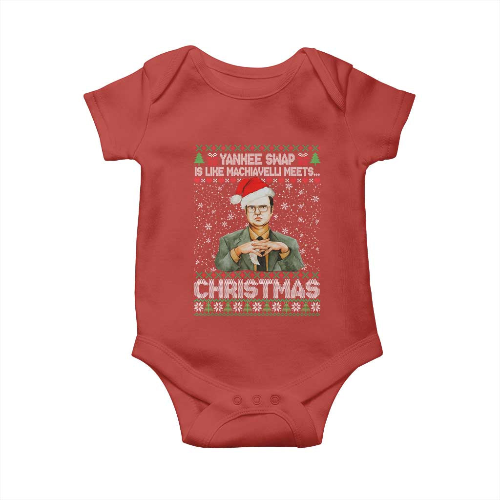 Funny Christmas The Office Movie Baby Onesie Yankee Swap Is Like Machiavelli Meets Christmas - Wonder Print Shop