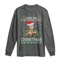 Funny Christmas The Office Movie Long Sleeve Shirt Yankee Swap Is Like Machiavelli Meets Christmas - Wonder Print Shop