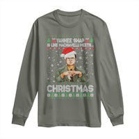 Funny Christmas The Office Movie Long Sleeve Shirt Yankee Swap Is Like Machiavelli Meets Christmas - Wonder Print Shop