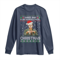 Funny Christmas The Office Movie Long Sleeve Shirt Yankee Swap Is Like Machiavelli Meets Christmas - Wonder Print Shop