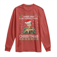 Funny Christmas The Office Movie Long Sleeve Shirt Yankee Swap Is Like Machiavelli Meets Christmas - Wonder Print Shop