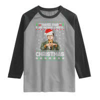 Funny Christmas The Office Movie Raglan Shirt Yankee Swap Is Like Machiavelli Meets Christmas - Wonder Print Shop