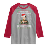 Funny Christmas The Office Movie Raglan Shirt Yankee Swap Is Like Machiavelli Meets Christmas - Wonder Print Shop
