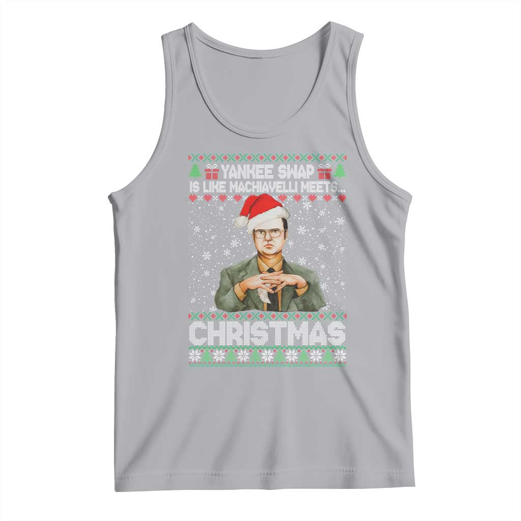 Funny Christmas The Office Movie Tank Top Yankee Swap Is Like Machiavelli Meets Christmas - Wonder Print Shop