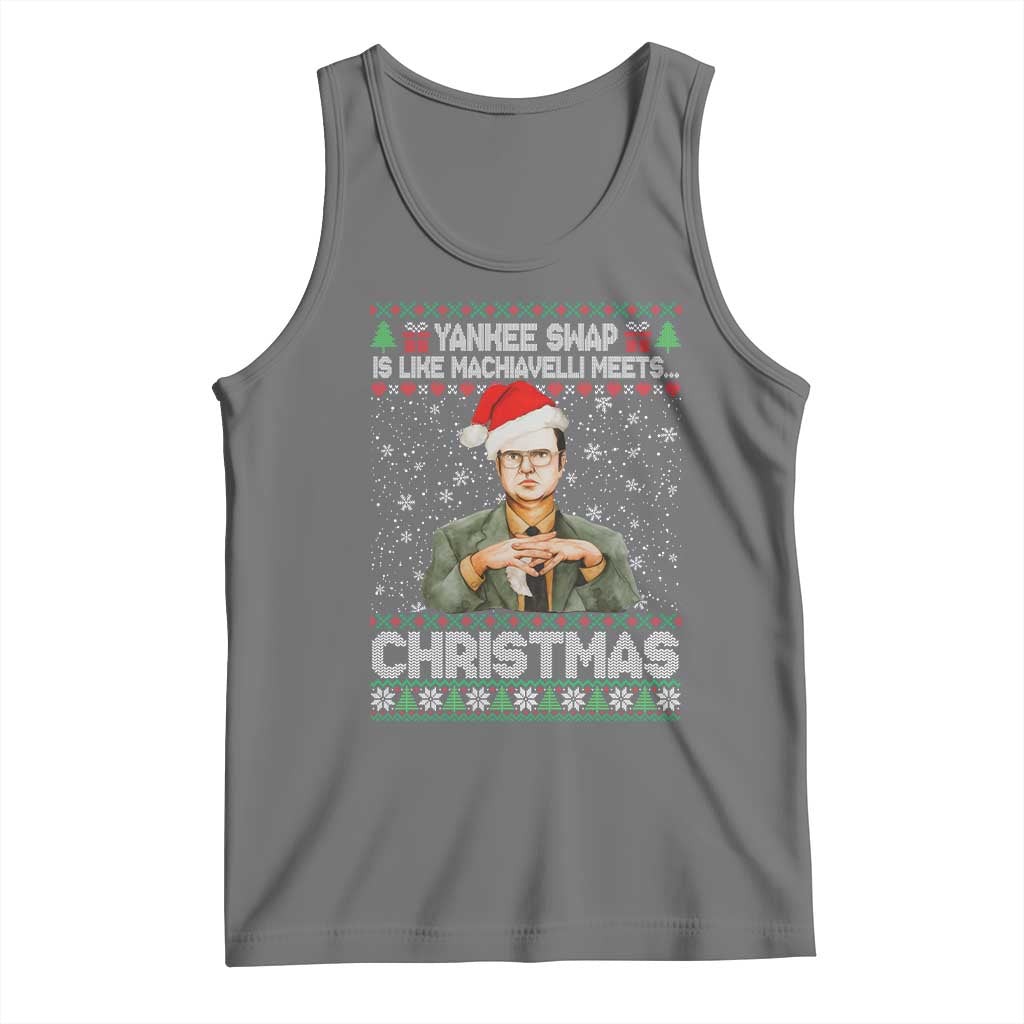 Funny Christmas The Office Movie Tank Top Yankee Swap Is Like Machiavelli Meets Christmas - Wonder Print Shop