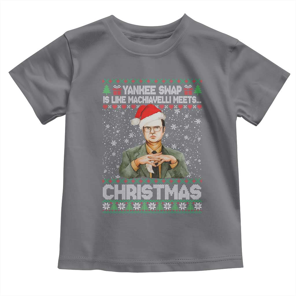 Funny Christmas The Office Movie Toddler T Shirt Yankee Swap Is Like Machiavelli Meets Christmas - Wonder Print Shop