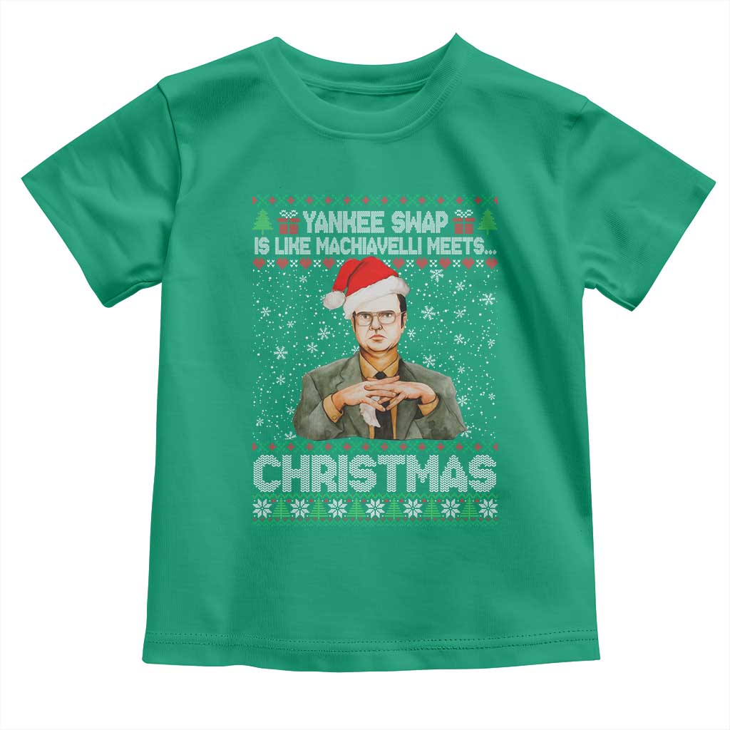 Funny Christmas The Office Movie Toddler T Shirt Yankee Swap Is Like Machiavelli Meets Christmas - Wonder Print Shop