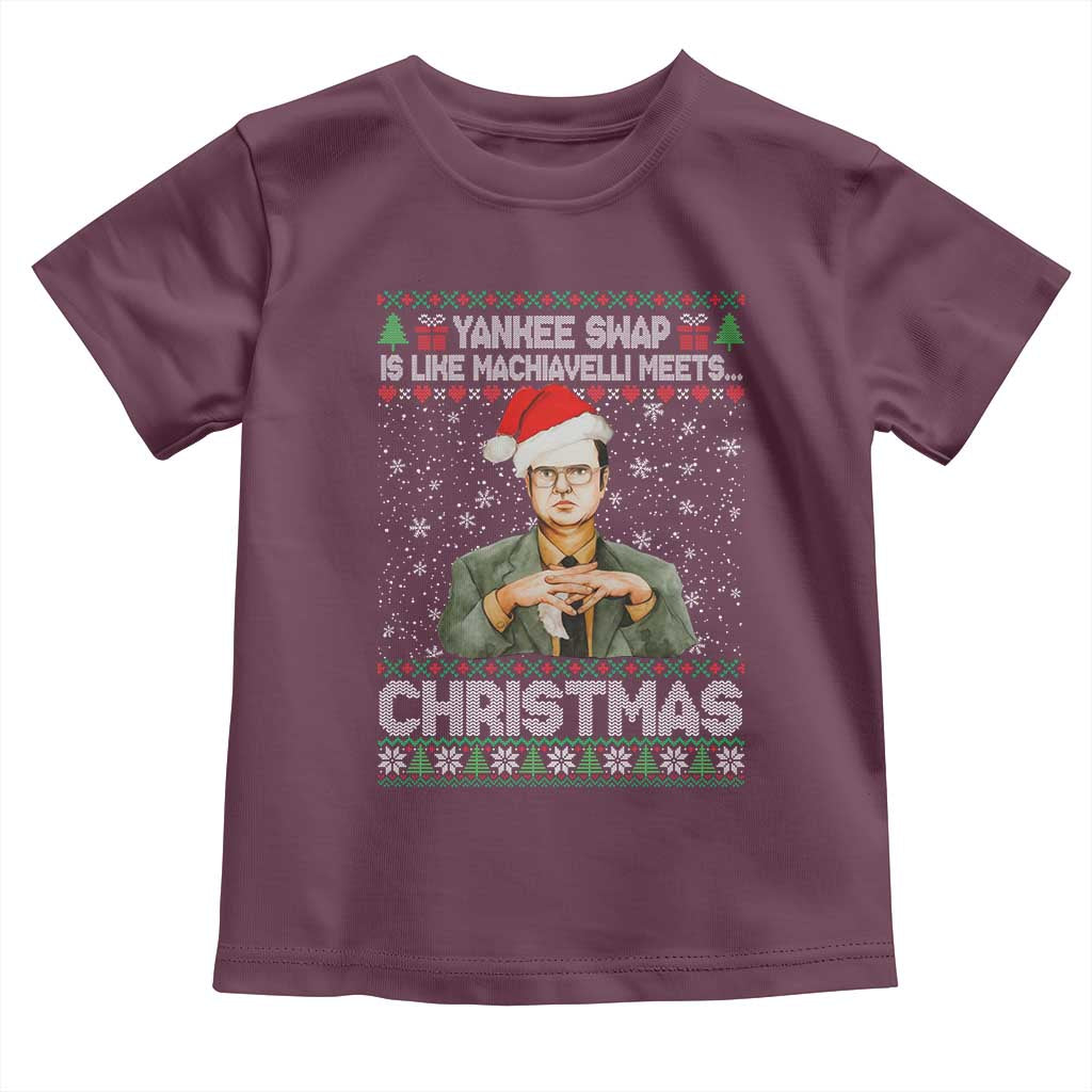 Funny Christmas The Office Movie Toddler T Shirt Yankee Swap Is Like Machiavelli Meets Christmas - Wonder Print Shop