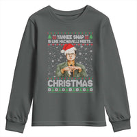 Funny Christmas The Office Movie Youth Sweatshirt Yankee Swap Is Like Machiavelli Meets Christmas - Wonder Print Shop