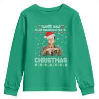 Funny Christmas The Office Movie Youth Sweatshirt Yankee Swap Is Like Machiavelli Meets Christmas - Wonder Print Shop