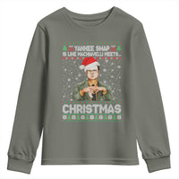 Funny Christmas The Office Movie Youth Sweatshirt Yankee Swap Is Like Machiavelli Meets Christmas - Wonder Print Shop