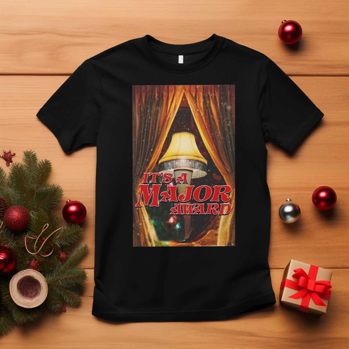 Funny Christmas Movie It Is A Major Award T Shirt Italian Leg Lamp - Wonder Print Shop