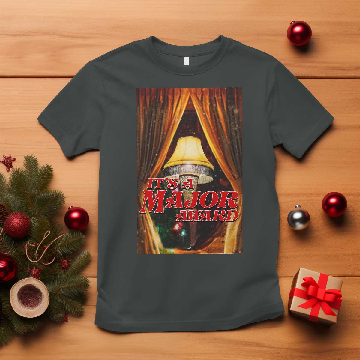 Funny Christmas Movie It Is A Major Award T Shirt Italian Leg Lamp - Wonder Print Shop